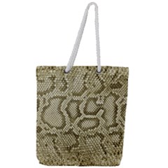 Leatherette Snake 4 Full Print Rope Handle Tote (large) by skindeep