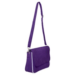 Leather Smooth 18-purple Shoulder Bag With Back Zipper by skindeep