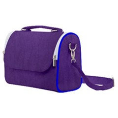 Leather Smooth 18-purple Satchel Shoulder Bag by skindeep