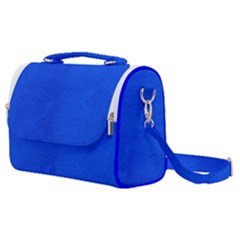 Leather Smooth 22 Blue Satchel Shoulder Bag by skindeep