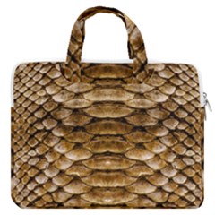 Reptile Skin Pattern 11 Macbook Pro Double Pocket Laptop Bag (large) by skindeep