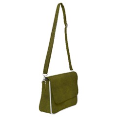 Leatherette 6 Green Shoulder Bag With Back Zipper by skindeep