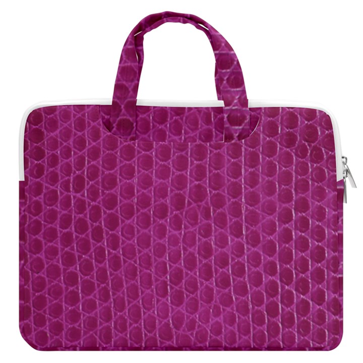 Leatherette 5 Purple MacBook Pro Double Pocket Laptop Bag