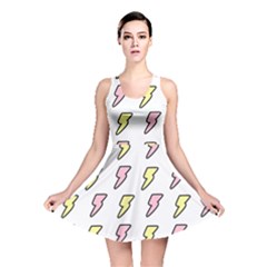 Pattern Cute Flash Design Reversible Skater Dress by brightlightarts