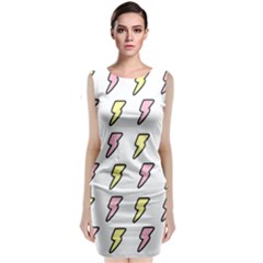 Pattern Cute Flash Design Sleeveless Velvet Midi Dress by brightlightarts