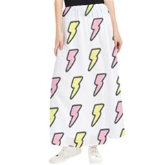 Pattern Cute Flash Design Maxi Chiffon Skirt by brightlightarts