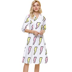 Pattern Cute Flash Design Classy Knee Length Dress by brightlightarts