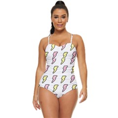 Pattern Cute Flash Design Retro Full Coverage Swimsuit by brightlightarts