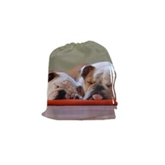 2 Sleeping Bulldogs Drawstring Pouch (small) by SomethingForEveryone