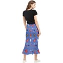 Blue 50s Maxi Fishtail Chiffon Skirt View2