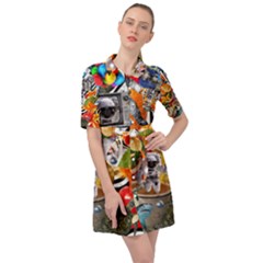 Point Of Entry 3 Belted Shirt Dress by impacteesstreetwearcollage