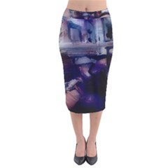 Fog-1-1 Velvet Midi Pencil Skirt by bestdesignintheworld