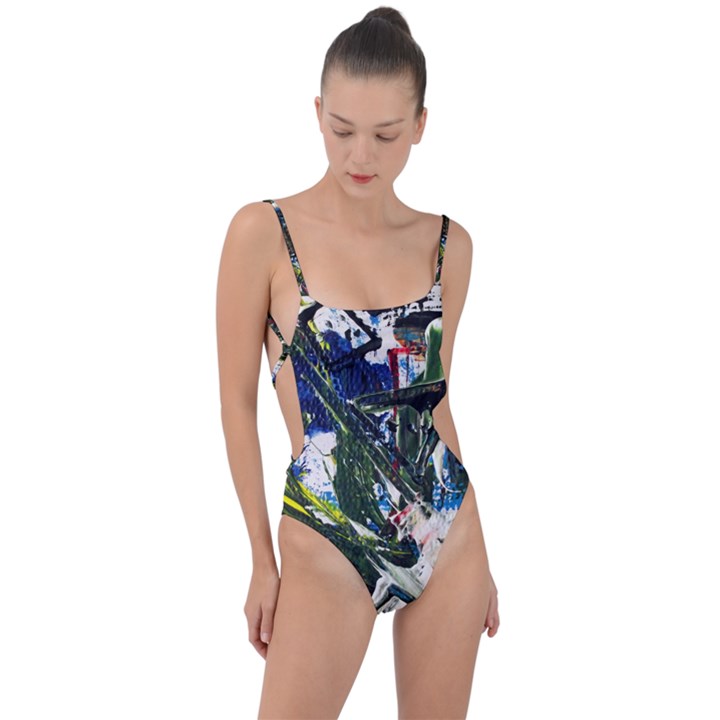 Snow In A City-1-1 Tie Strap One Piece Swimsuit