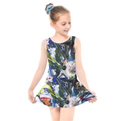 Snow In A City-1-1 Kids  Skater Dress Swimsuit by bestdesignintheworld