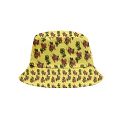 Cute Deer Pattern Yellow Inside Out Bucket Hat (kids) by snowwhitegirl