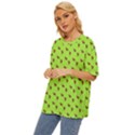 Kawaii Cute Deer Green Oversized Basic Tee View2