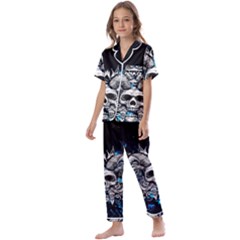 Skullart Kids  Satin Short Sleeve Pajamas Set by Sparkle