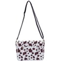 Brown cow spots pattern, animal fur print Shoulder Bag with Back Zipper View3