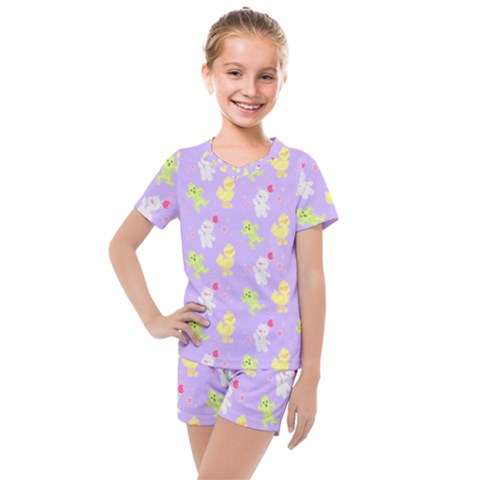 My Adventure Pastel Kids  Mesh Tee And Shorts Set by thePastelAbomination