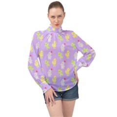 My Adventure Pastel High Neck Long Sleeve Chiffon Top by thePastelAbomination