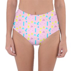 Arcade Dreams Pink Reversible High-waist Bikini Bottoms by thePastelAbomination