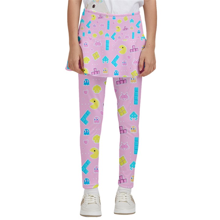 Arcade Dreams Pink Kids  Skirted Pants