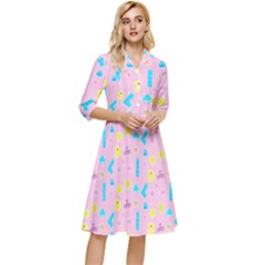 Arcade Dreams Pink Classy Knee Length Dress by thePastelAbomination