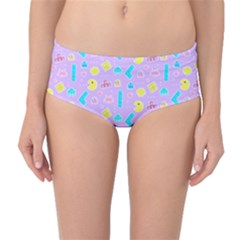 Arcade Dreams Lilac Mid-waist Bikini Bottoms by thePastelAbomination