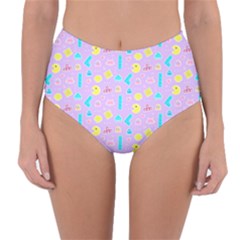 Arcade Dreams Lilac Reversible High-waist Bikini Bottoms by thePastelAbomination