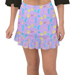 Arcade Dreams Lilac Fishtail Mini Chiffon Skirt by thePastelAbomination