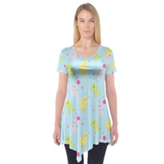 My Adventure Blue Short Sleeve Tunic  by thePastelAbomination