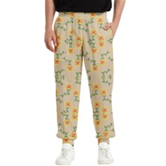 Flowers Pattern Men s Elastic Waist Pants by Sparkle