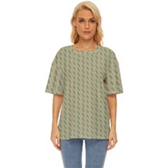 Wicker Weave Green Oversized Basic Tee by themeaniestore