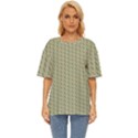 Wicker Weave Green Oversized Basic Tee View1