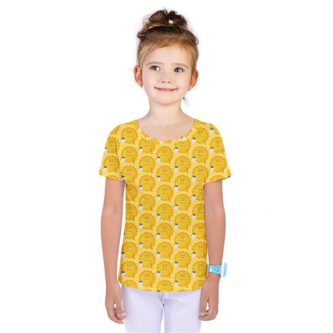 Cartoon Pattern Kids  One Piece Tee by Sparkle