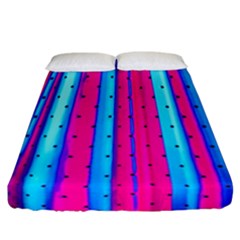 Warped Stripy Dots Fitted Sheet (california King Size) by essentialimage365