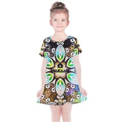 375 Chroma Digital Art Custom Kids  Simple Cotton Dress by Drippycreamart