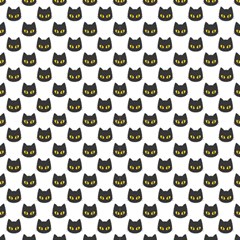 Black Cat Fabric by flowerland