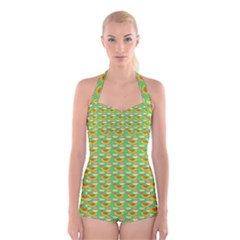 Fruits Boyleg Halter Swimsuit  by Sparkle