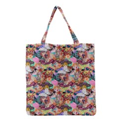 Retro Color Grocery Tote Bag by Sparkle