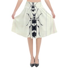 Banded Alder Borer  Flared Midi Skirt by Limerence