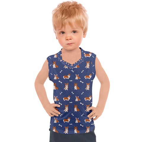 Corgi  Kids  Sport Tank Top by SychEva