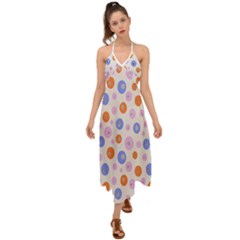 Colorful Balls Halter Tie Back Dress  by SychEva