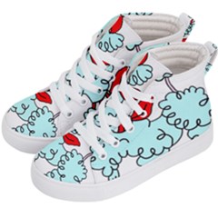 Doodle Poodle  Kids  Hi-top Skate Sneakers by IIPhotographyAndDesigns