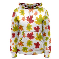 Bright Autumn Leaves Women s Pullover Hoodie by SychEva