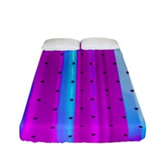 Warped Stripy Dots Fitted Sheet (full/ Double Size) by essentialimage365