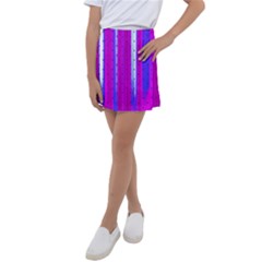 Warped Stripy Dots Kids  Tennis Skirt by essentialimage365