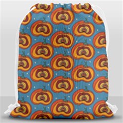 Pumpkin In Pumpkin Drawstring Bag (large) by SychEva