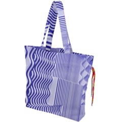 Illusion Waves Pattern Drawstring Tote Bag by Sparkle