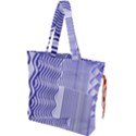 Illusion Waves Pattern Drawstring Tote Bag View1